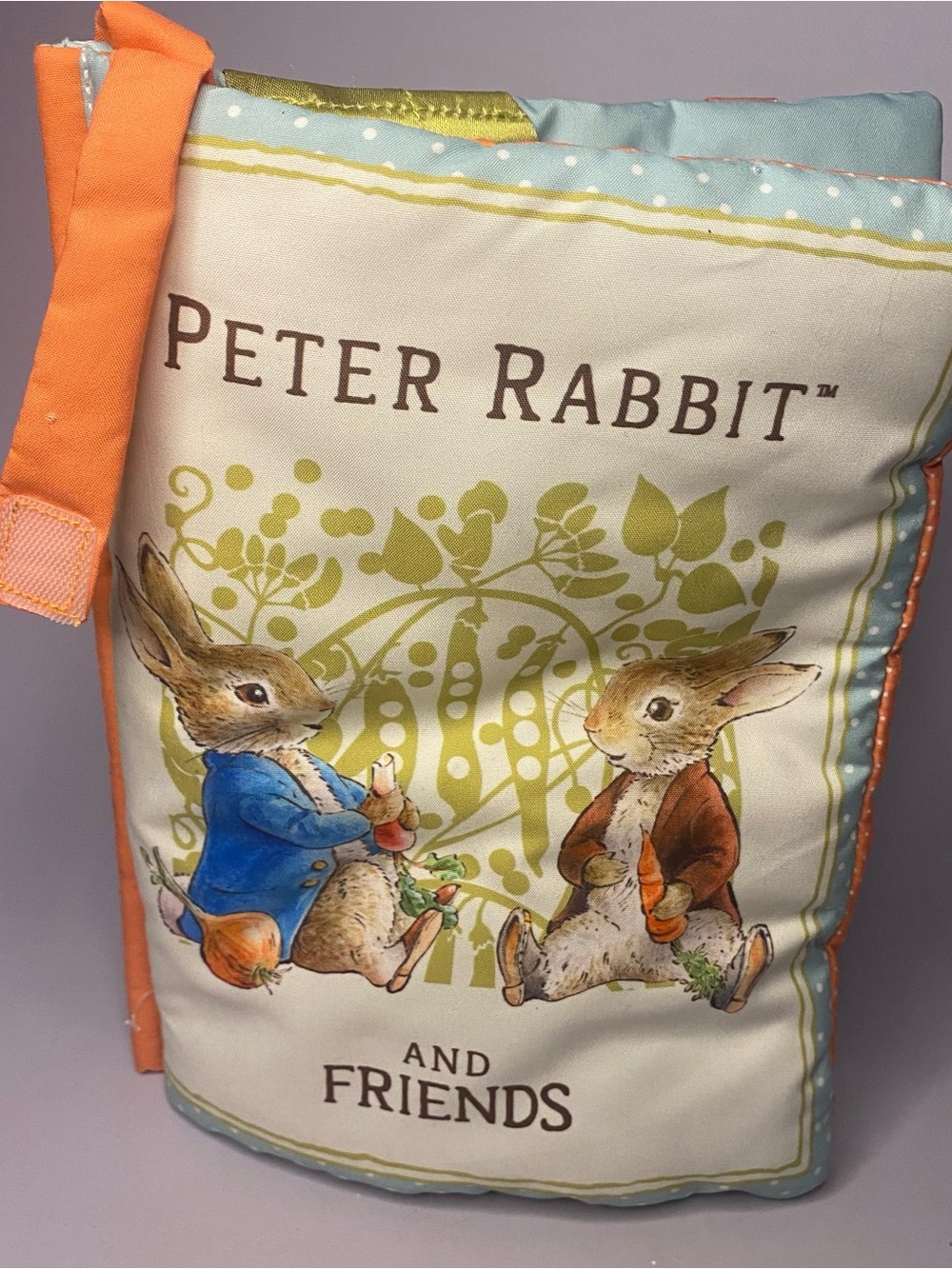 Peter Rabbit Plush Soft Activity Book - Orange Trim